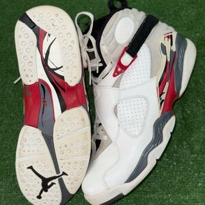 Jordan White and Red Sneakers